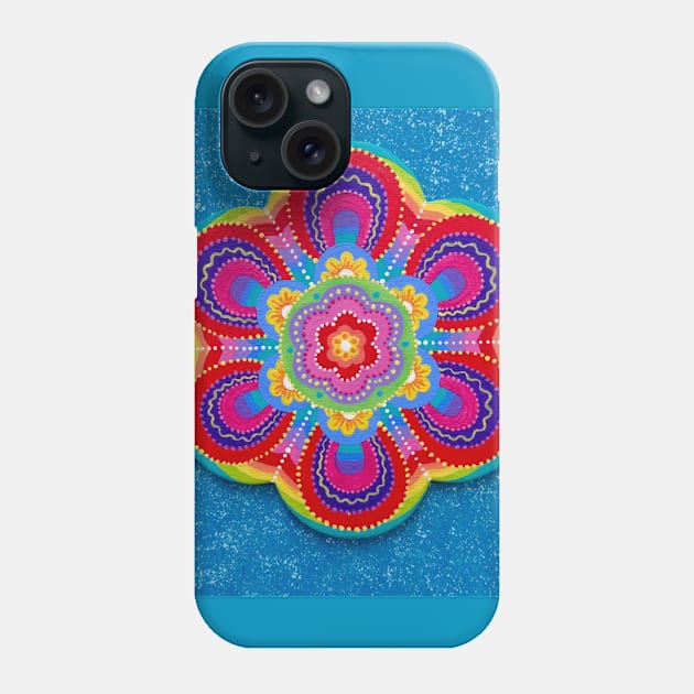 Colour Therapy Flower Mandala Phone Case by SoozieWray