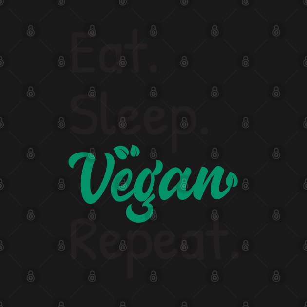 Eat,Sleep,Vegan,Repeat, Vegan Diet by Islanr
