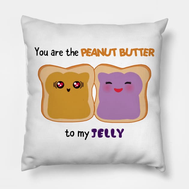 Peanut butter to Jelly Pillow by Skorretto