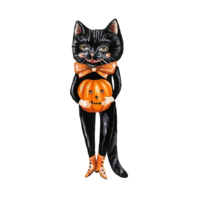 Black cat with pumpkin by KayleighRadcliffe