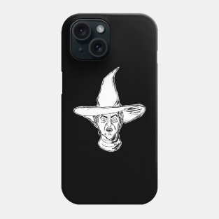 Face of Witch Without Color Background Black Phone Case