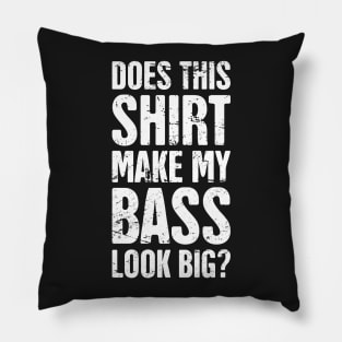 Funny Bass Fishing T-Shirt Pillow