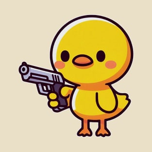 cute duck with a gun T-Shirt