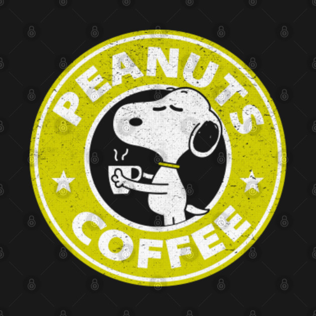 Peanuts Coffee (Yellow) Snoopy TShirt TeePublic