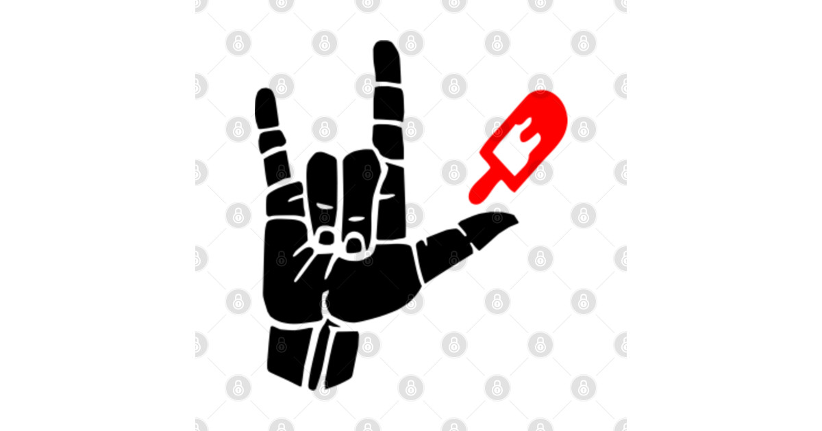 ILY sign plus red ice cream ASL Sign Language Design Sign Language