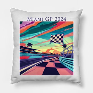 2024 Miami Grand Prix F1 T-Shirt - Merchandise | Unique F1 Tracks Design | Limited Edition | Perfect Gift for Miami F1 Fans Pillow