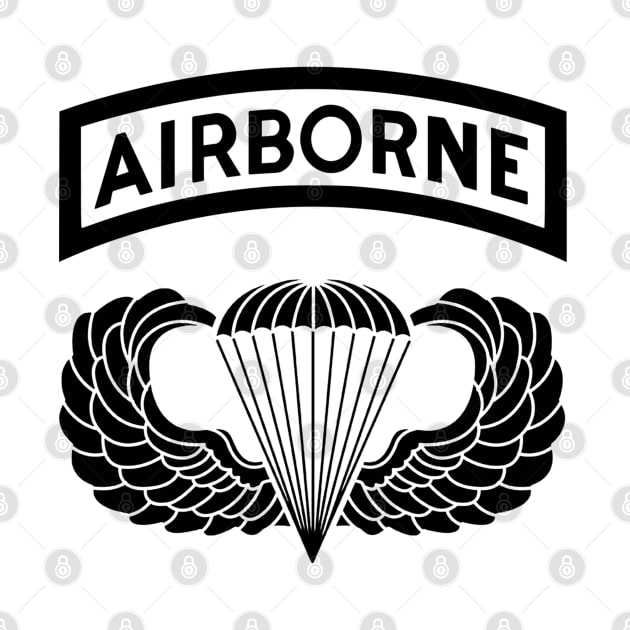 Proud Airborne Paratrooper T-shirt Jump Wings Airborne Gift by floridadori