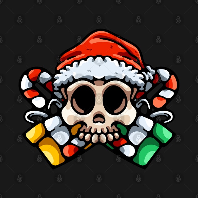 Christmas Skull by andhiika