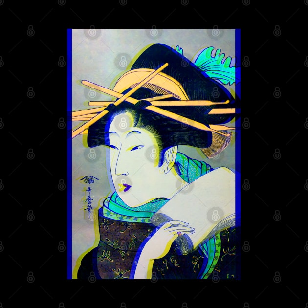 Glitched traditional geisha by Blacklinesw9