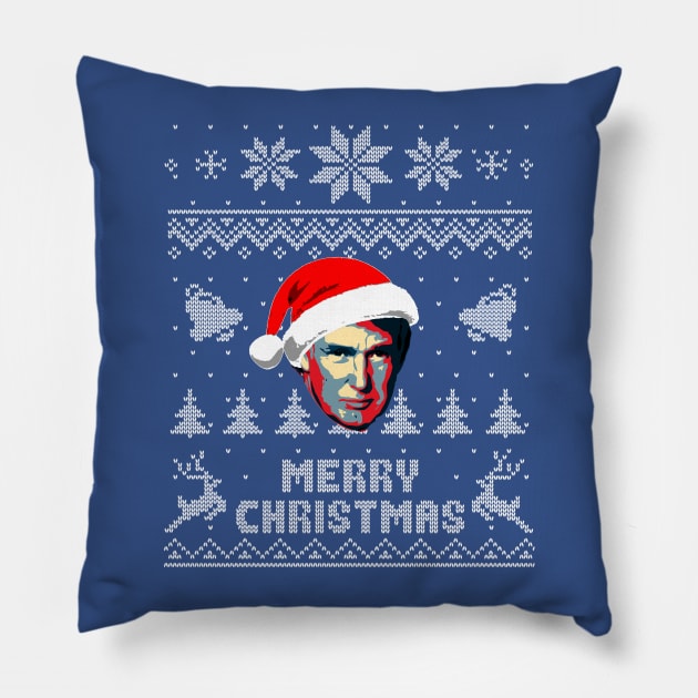 Merry Christmas Donald Trump Pillow by Nerd_art