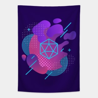 Cyberpunk Pop Art d20 Dice Tabletop RPG Tapestry