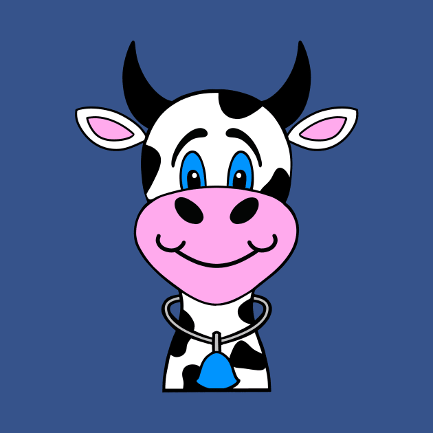 CUTE Blue Eyed Cow Lover by SartorisArt1