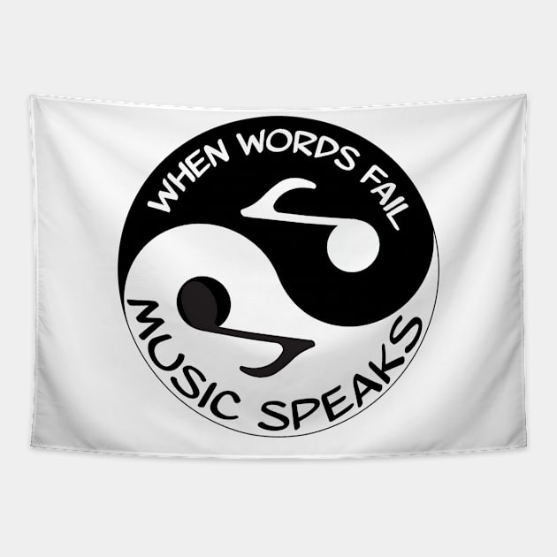yin yang music Tapestry by WordFandom