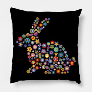 Floral Bunny Easter Pillow