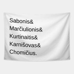 1992 Olympics Lithuanian Basketball Team Helvetica List The Other Dream Team Lietuva Tapestry