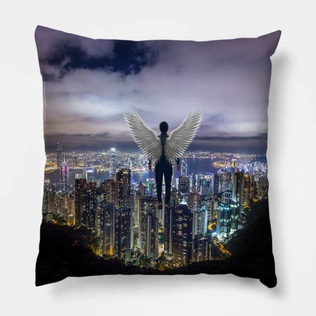 Guardian Angel Pillow by Fanbros_art