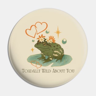 Toad Valentine Hearts Toadally Wild About You Pin