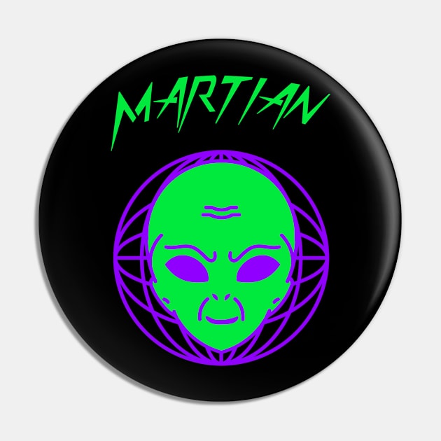 Martian Pin by Vintage Oldschool Apparel 