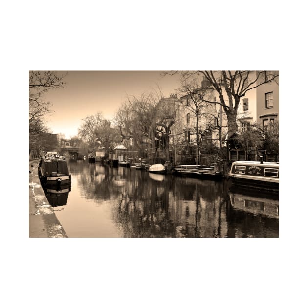 Narrow Boats Regent's Canal Camden London UK by Andy Evans Photos