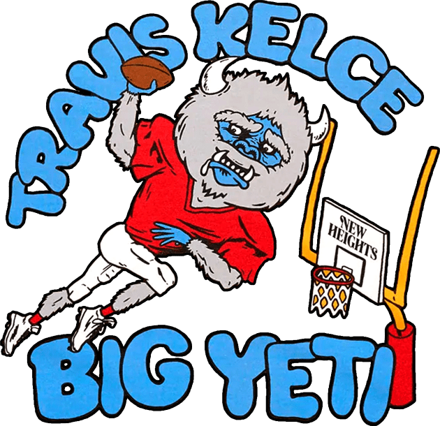 Travis Kelce Big Yeti Kids T-Shirt by Drawings Star