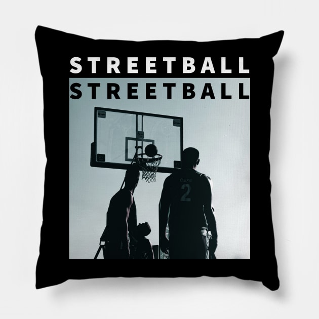 Basketball Streetball Cool Design Gift Pillow by Super Fresh Art