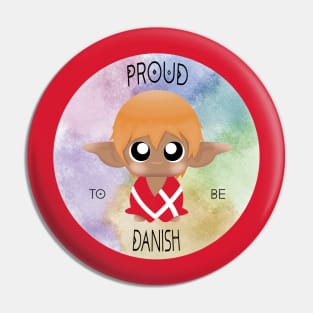 Proud to be Danish (Sleepy Forest Creatures) Pin