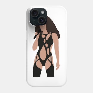 Cher Turn Back Time Glam Rock Black Leotard Phone Case