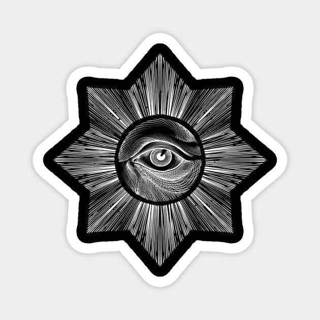 sacred eye white Magnet by Boris6666