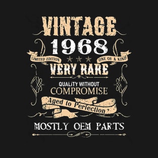 54 years old 54th birthday Decoration Vintage Perfection Aged 1968 T-Shirt