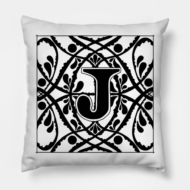 Initial J Pillow by Anabeth's