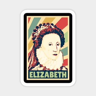 Elizabeth Queen Of England Vintage Colors Magnet