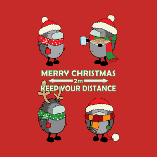 Christmas hedgehogs 2020. T-Shirt