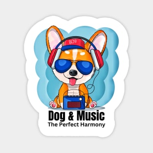 Dog And Music The Perfect Harmony Animal Music Magnet