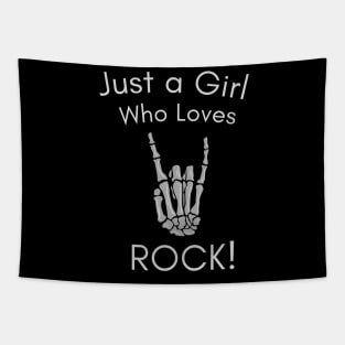 just a girl who love rock, shirt styles for your gift Tapestry