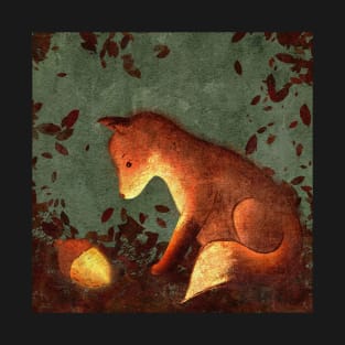 Cute Baby Fox in the Woods T-Shirt