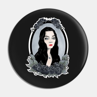 Morticia Addams Pin