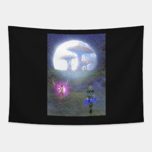 Mushroom on the moon Tapestry