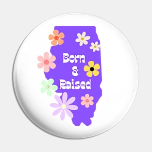 Groovy Illinois Pin