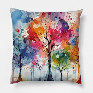 Colorful Trees Pillow