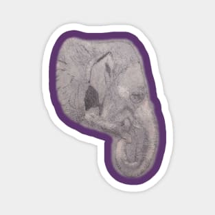 Watercolor Indian Elephant Magnet