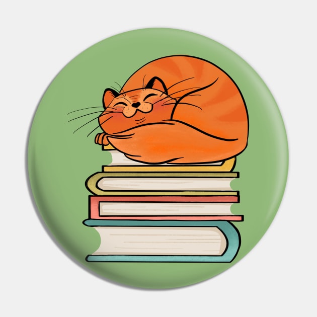 With Books And Cats Life Is Sweet Pin by LittleBunnySunshine