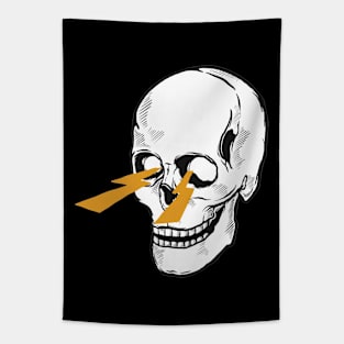 Laser Eye Skull Head Vintage Illustration Tapestry