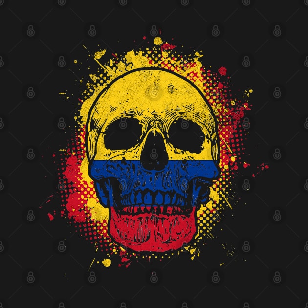 Colombian Flag Skull by Mila46