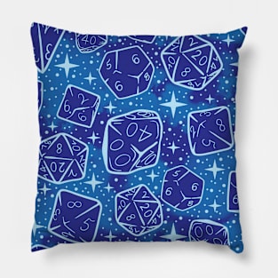 Dungeons and Dragons Dice Pattern | Blue DnD D20 Master Pillow