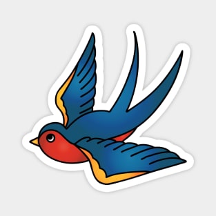 Traditional Swallow Tattoo Design Magnet