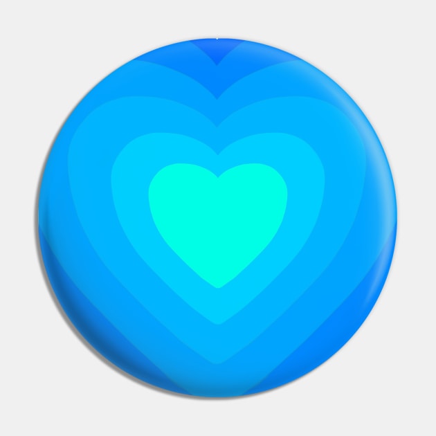 Blue Heart Pin by TheUndeadDesign