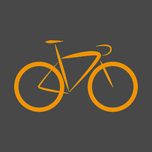 Stylised Racing Bike | Orange Grey T-Shirt