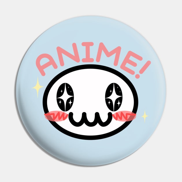Anime Skully Pin by KO'd Tako