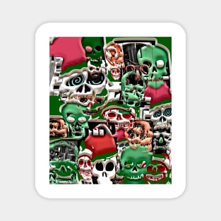 skulls christmas Magnet