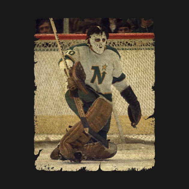 Cesare Maniago, 1969 in Minnesota North Stars (3.18 GAA) by Momogi Project